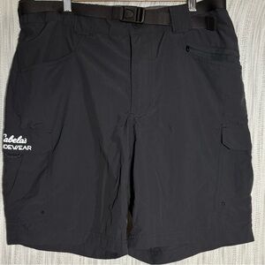 Cabela's Black Cargo Shorts with Durable Fabric size L